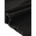 thumbnail image 5 of Agnes Orinda Women's Plus Size Fishtail Jean Skirts Vintage High Waist Raw Hem Front Slit Casual Midi Denim Skirt with Pockets 2X Black, 5 of 6