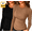 Black Coffee, variant on Anygrew Women Long Sleeve Top Casual Basic Slim Knit Ribbed T Shirt