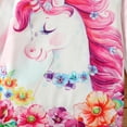 thumbnail image 5 of PatPat Girls Dresses Unicorn Floral Oversized Sweatshirt Hoodie Dress Size 5-12, 5 of 7