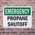 thumbnail image 4 of (2 Pack) Propane Shutoff OSHA Emergency Sign 24 Inch X 18 Inch Plastic Sign, Weather Resistant, UV Protected for Workplace, Business, and Construction Site, Made in the USA, 4 of 8