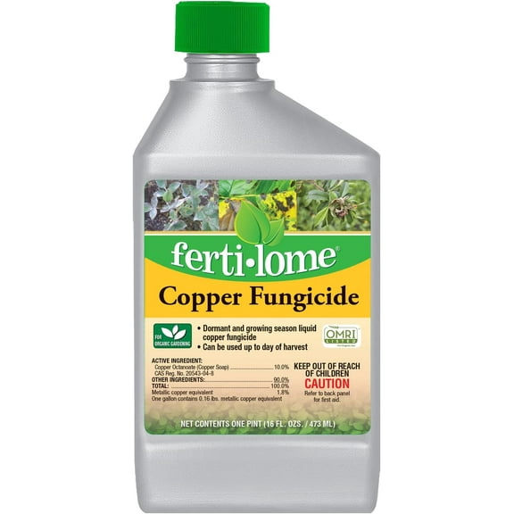 Fertilome (16132) Copper Fungicide Concentrate, Controls Needle Blight, Blackspot, Powdery Mildew and More, OMRI Listed (16 oz.)