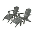 thumbnail image 2 of polywood 4-piece south beach outdoor bright adirondack chair & ottoman set, 2 of 2