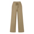 thumbnail image 5 of FAIWAD Women's Cotton Linen Pants Casual Elastic Waist Straight Leg Pants Baggy Solid Color Trousers with Pockets, 5 of 5