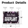 thumbnail image 2 of Farm Fresh Eggplant Yard Sign 12 Inch x 16 Inch Single Sided Weatherproof Heavy-Duty Plastic with Stake | Nutritious Vegetables, Local Farms, Seasonal Offers | Made in USA, 2 of 7