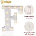 thumbnail image 2 of LED Marquee Letter Lights Sign, Light Up Alphabet Letter for Home Party Wedding Decoration F Letter F, 2 of 7