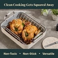 thumbnail image 2 of Caraway Roasting Pan - 16x13” Roasting Pan with Rack - Non-Stick Ceramic Coated - Oven Safe & Compatible with All Stovetops - Gray, 2 of 5