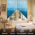 thumbnail image 5 of Abstract Ocean Swag Curtain Valance for Windows, Sky Blue Gradient Oil Painting Texture Window Treatments Short Swag Topper for Kitchen Windows Bathroom Bedroom, 36"x45", 5 of 8