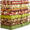 thumbnail image 4 of Greendale Home Fashions Roma Stripe 38 x 21 in. Outdoor Reversible Tufted Chair Cushion, 4 of 7