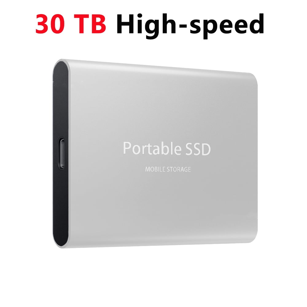 Black/Red Portable SSD Drive USB 3.0 External SSD Solid State Drive 500GB 1TB 2TB High-Speed Data Transmission SSD Hard Drive Solid Storage Box for Mac/XP/Laptop/Windows System 
