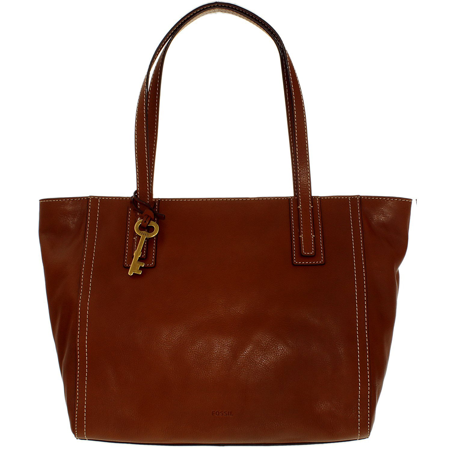 Fossil Women's Emma Leather Leather Top-Handle Bag Tote - Brown ...