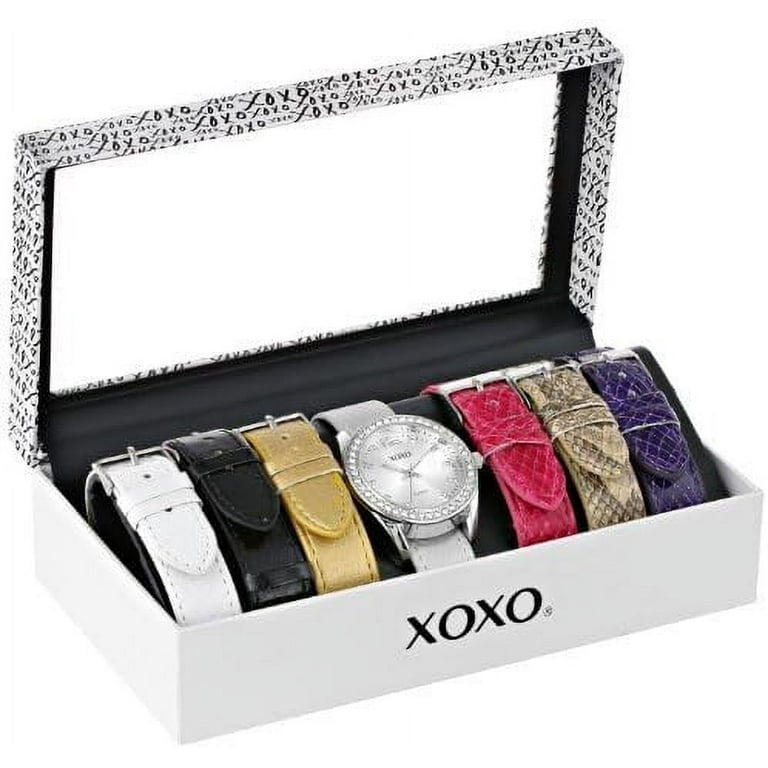 XOXO Women's XO9062 Silver-Tone Watch with Interchangeable