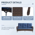 thumbnail image 4 of Bellefurn Outdoor 3 Seater Couch Patio Sofa,Patio Furniture Sofa Conversation Set with Thick Cushions for Outdoor,Backyard, 4 of 8