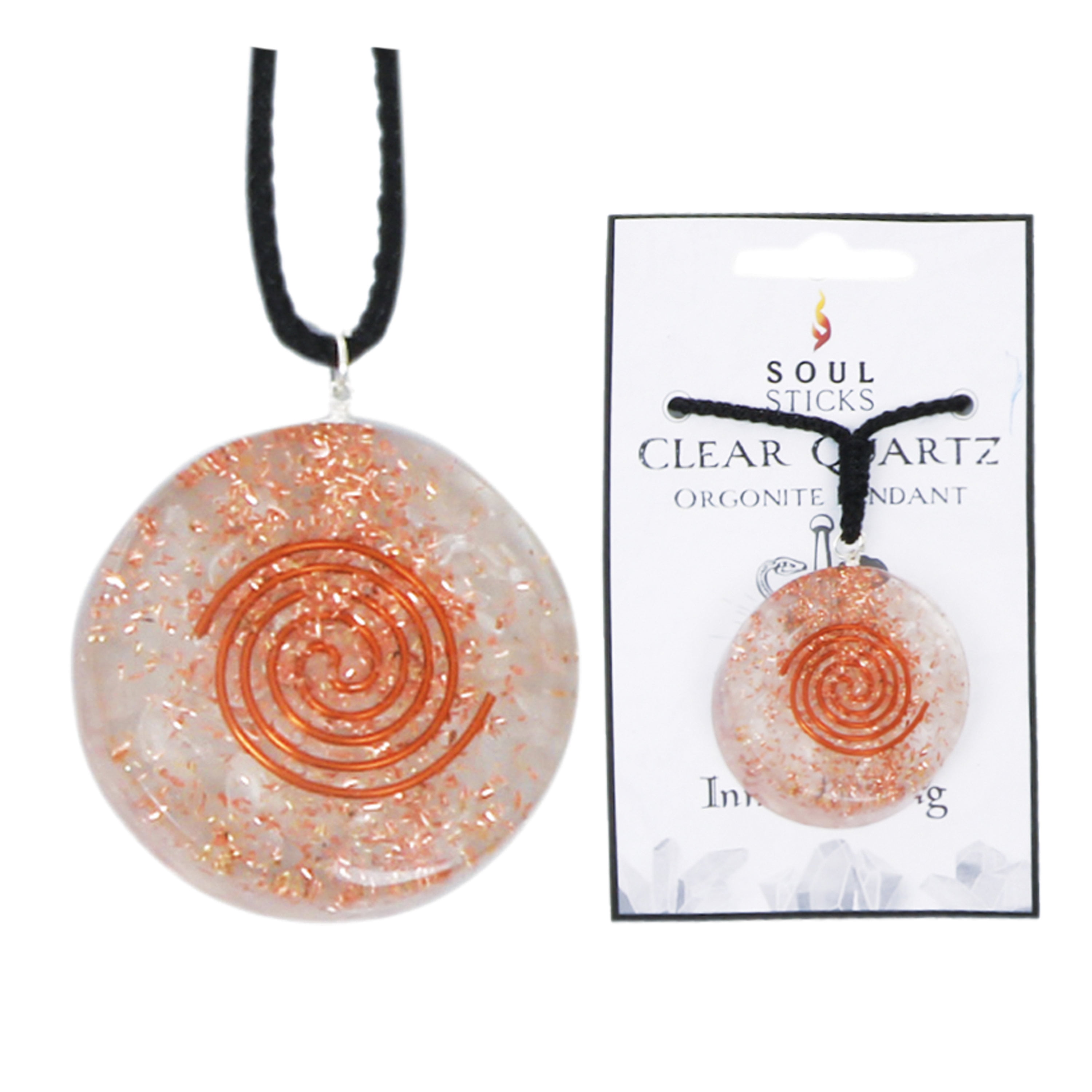 Orgonite Clear Quartz Pendant | EMF 
