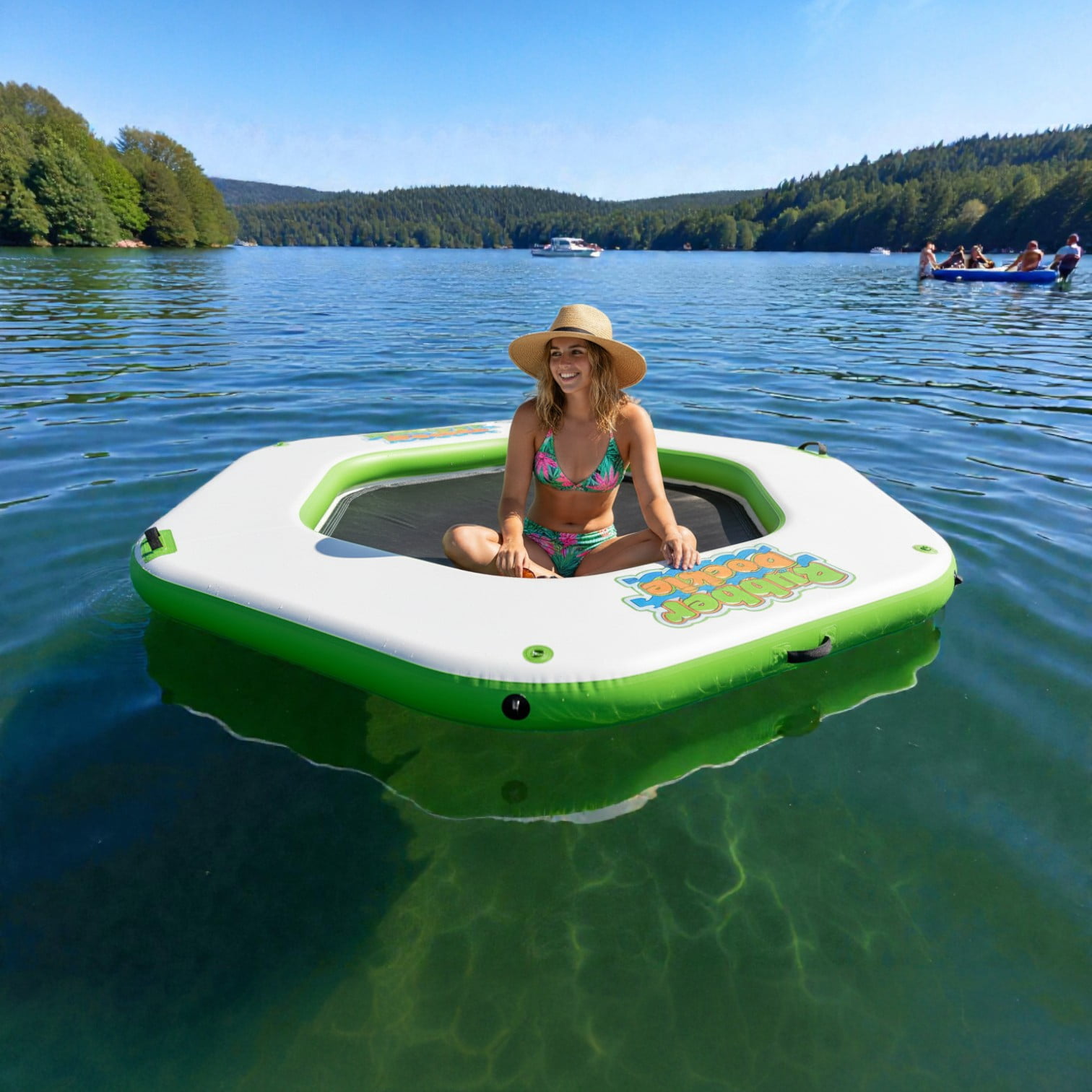 Rubber Dockie Big Hex 10 Inflatable Floating Hammock