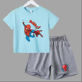 thumbnail image 3 of Conjunto de verano de Marvel Spider-Man para bebé adolescente, camiseta para niño, pantalones cortos, conjunto de 2 piezas, ropa deportiva de manga corta para niño y niña, marca de dibujos animados pa, 3 of 5