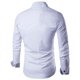 thumbnail image 2 of Camisas Para Hombre Manga Corta Baje Top Long Casual Print Blouse Collor Slim Men T camisa de manga Men camisas (White, M), 2 of 3