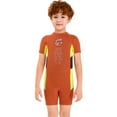 thumbnail image 2 of Soidarity Trajes de neopreno para niños de 2,5 MM, traje de buceo de una pieza, traje de neopreno de secado rápido, traje de baño para niños, buceo, Deportes acuáticos naranja S Soidarity OD003681-11, 2 of 6