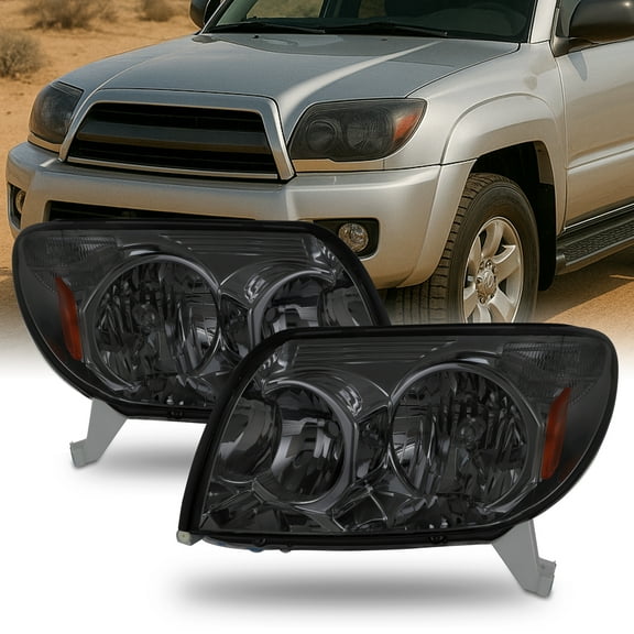 AKKON - For Toyota 4Runner Sport SUV OE Replacement Smoked Headlights Driver/Passenger Head Lamps Pair New