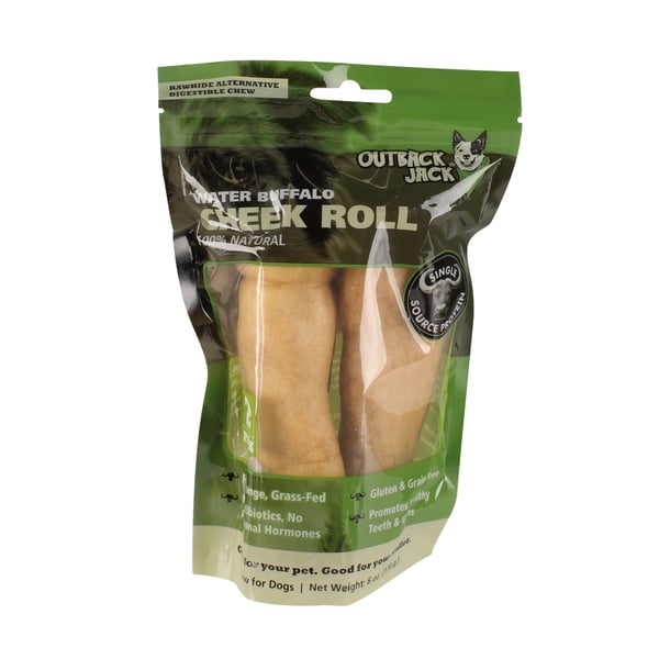 Outback Jack Water Buffalo Retriever Style Cheek Roll Dog Chews 2