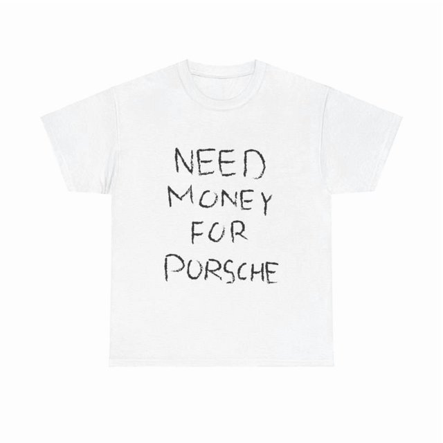 Camiseta "Necesito Dinero para Porsche", camiseta holgada con gráficos, camiseta oversize de los 90, camiseta de moda, camiseta Y2K, camiseta vintage
