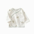thumbnail image 2 of ATOGUTA Baby Long Sleeve Side-snap Cotton Shirt Unisex Newborn Girls Boys Kimono Tee Shirts Top Size 0-6M, 2 of 3