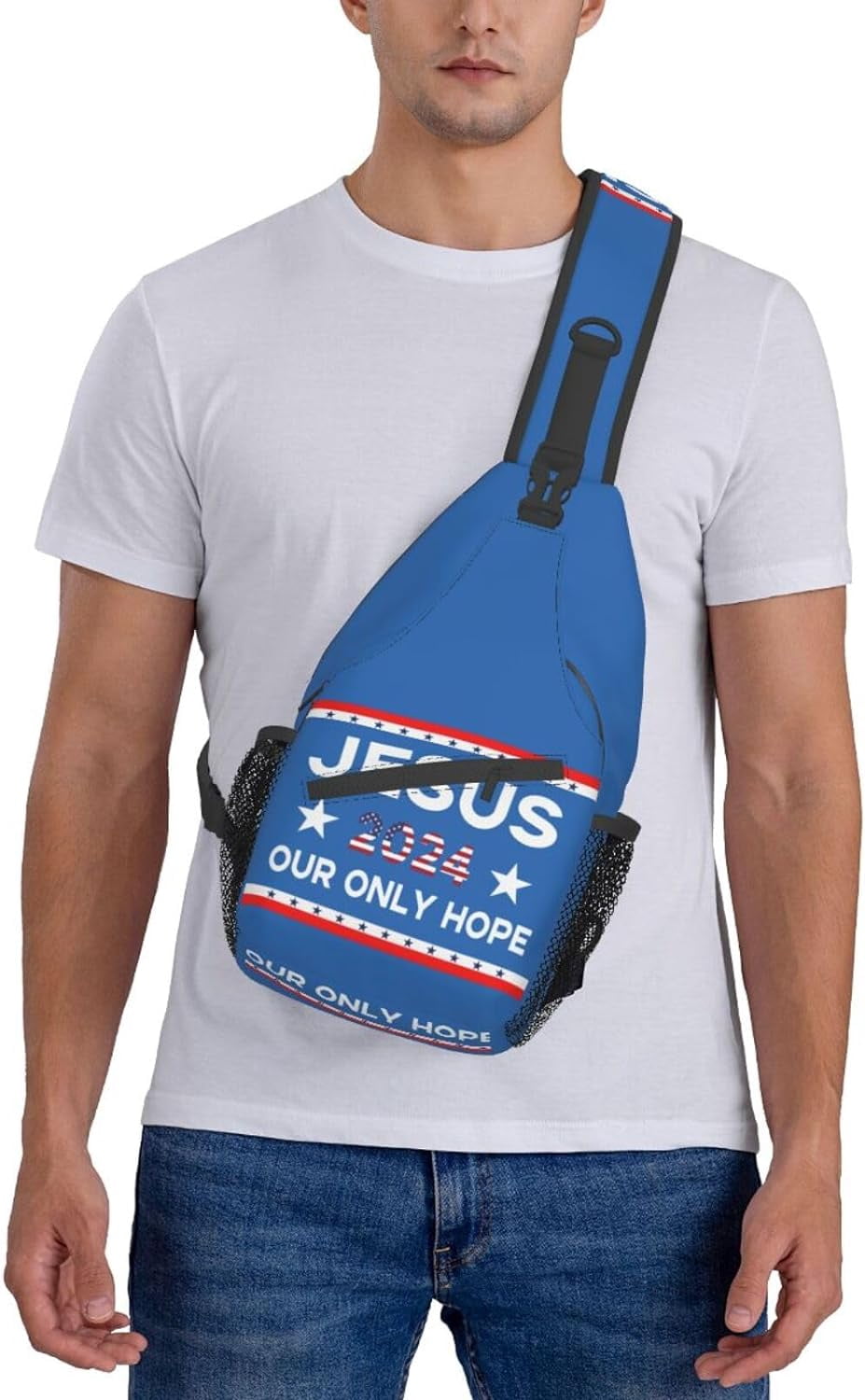 Jesus 2024 Our Only Hope Sling Bag Crossbody Hiking Travel Chest Bags Backpack Shoulder Daypack for Women Men