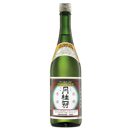 Gekkeikan Traditional California Sake, Rice Wine, 750 ml Glass Bottle, 15.6% ABV