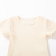 thumbnail image 6 of Hienoo Baby Girls Outfits Short Sleeve Ribbed Romper Jumper Dress Set, Sizes 0-24 Months, 6 of 8