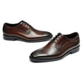 thumbnail image 6 of Santimon Coffee Dress Shoes for Men Brogue Lace up Oxford Shoes Business Formal Shoes for Wedding Party US 6.5, 6 of 8