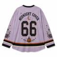 thumbnail image 3 of LNZGNM Halloween Shirts for Women Athletic V Neck Graphic Jersey Tops Halloween Theme Relaxed Fit Casual Long Sleeve Shirt For Party Holiday Events,Light Gray (XL), 3 of 5