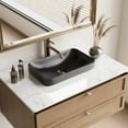 thumbnail image 2 of DV-1V0047B DeerValley Ally 19'' x 12'' Drop-In Bathroom Sink Semi-Recessed Vessel Sink Rectangular Above Counter Basin, 2 of 10