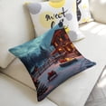 thumbnail image 5 of Christmas Cabin Linen toss pillowcase Decoration pillowcase Gift preferred 18x18" Cushion cover 2 set Sofa pillowcase Sofa bedroom living room car, 5 of 8