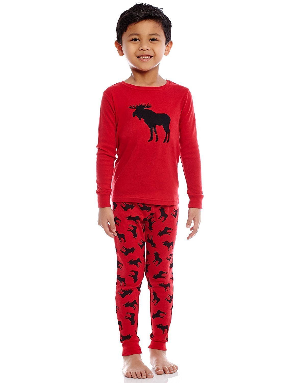 Leveret Kids Christmas Pajamas Boys Girls /& Toddler Pajamas Moose Reindeer 2 Piece Pjs Set 100/% Cotton 12 Months-14 Years