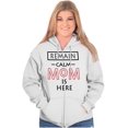 thumbnail image 5 of Remain Calm Mom is Here Mothers Day Zip Hoodie Sweatshirt Women Brisco Brands S, 5 of 6