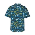 thumbnail image 4 of Xecao Modern Excavator print Hawaiian shirt - a stylish short-sleeve button-down for men, perfect for casual beach and tropical outings., 4 of 9