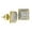 Sterling Silver Yellow-Tone, variant on Sterling Silver Unisex Cubic Zirconia Pyramid Stud Earrings
