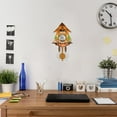 thumbnail image 2 of Rbaofujie Aesthetic Room Decor Cuckoo Cuckoo Wall Clock Chime Alarm Clock Retro Clock Wooden Living Room ClockWedding Decorations Multi-color, 2 of 3