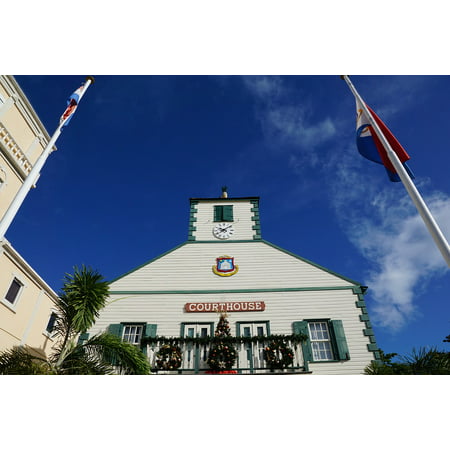 Canvas Print St Maarten Courthouse Philipsburg Stretched Canvas 10 x