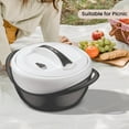 thumbnail image 2 of Pinnacle 3.6 Qt Insulated Casserole Dish with Lid – Stainless Steel Thermal Food Serving Bowl Black, 2 of 8