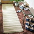 thumbnail image 2 of Safavieh Courtyard Caroline Striped Indoor/Outdoor Runner Rug, Beige/Sweet Pea, 2'3" x 18', 2 of 10