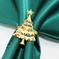 thumbnail image 5 of Qocolhg Christmas Decorations Outdoor Indoor, Christmas Metal Christmas Tree Napkin Clasp Napkin Ring Christmas Napkin Clasp Diamond Encrusted Mouth Cloth Ring, on Sale Clearance!, 5 of 6