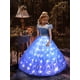thumbnail image 2 of Vestido De Princesa LED Para Niñas, Vestido De Tul Con Mangas Abullonadas Con Lentejuelas, Disfraz De Hadas Para Cosplay, Ropa Para Niñas Para Fiestas De Halloween, Cumpleaños Y Actuaciones (batería N, 2 of 4