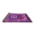 thumbnail image 2 of Ahgly Company Indoor Round Oriental Purple Industrial Area Rugs, 3' Round, 2 of 4