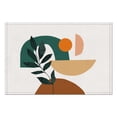 thumbnail image 2 of 4 Pieces Place Mat Linen Durable Table Placemats Minimalistic Leaf Moon Sun Placemats for Outdoor Tables Desk Kitchen, 2 of 7