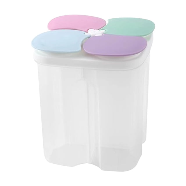 Cereal Food Storage Container, Kitchen Cereal Storage Containers with Airtight Kitchen Food Lids and Compartments Storage Container Ideal for Cereal Candy Snacks