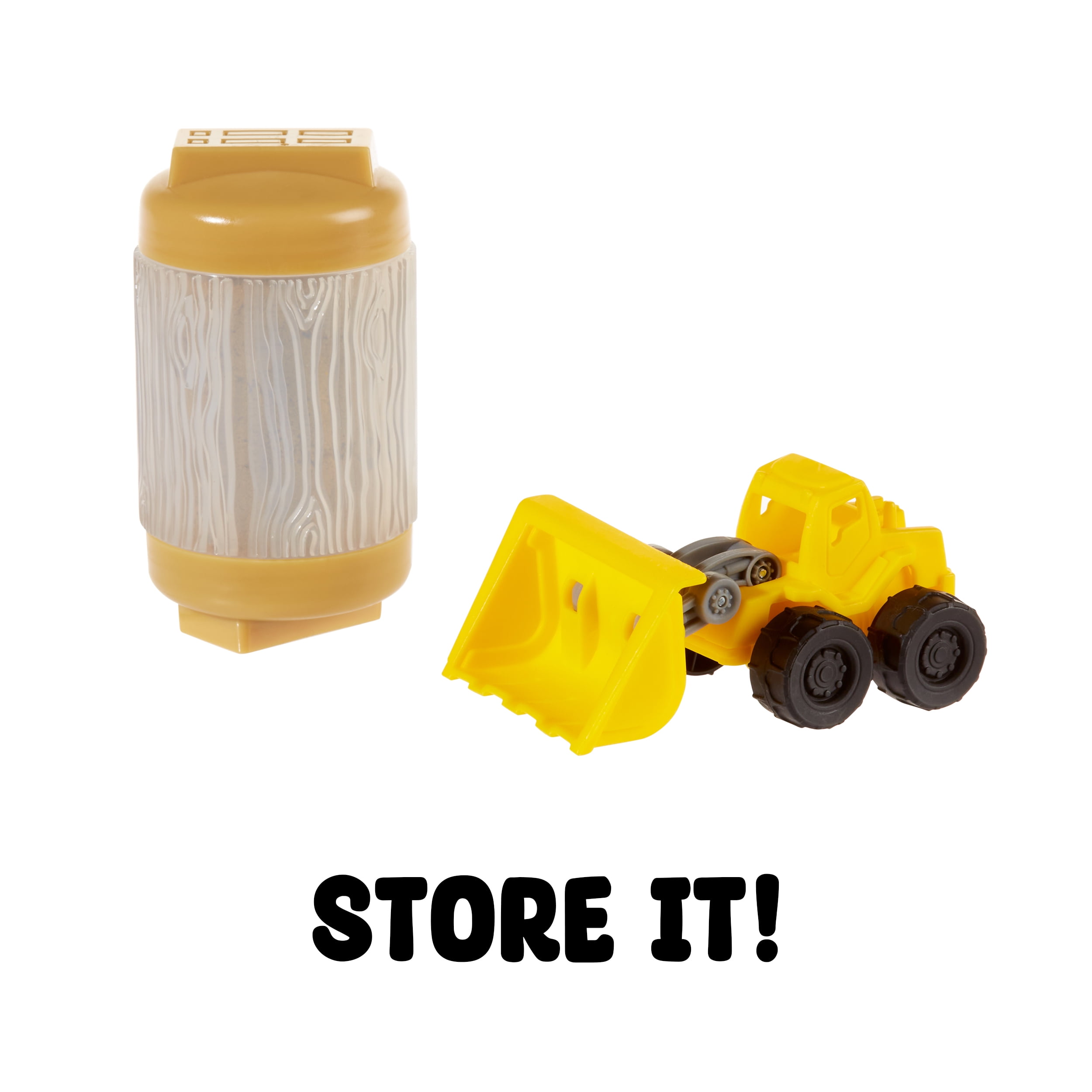 Wonder Factory Never Dry Sand Construction Trucks - Brown + Front Loader - Never Dries Out and Gluten Free, 3+