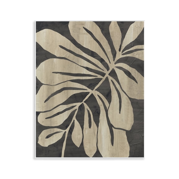 Stupell Industries Natural Leaf Impression Floral Painting Unframed Art Print Wall Art, 11 x 14