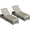 Gray, variant on Set of 2 Outdoor PE Wicker Patio Chaise Lounge Chairs, Adjustable Rattan Recliners with Off-White Cushions and Storage Table for Poolside Relaxation, Blue