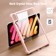 thumbnail image 3 of Fintie TPU SlimShell Case for iPad Mini 7 (A17 Pro) 2024 / iPad Mini 6 2021 - Clear Hard Back Cover with Shockproof Soft TPU Bumper for iPad Mini 7th/6th Generation 8.3 Inch, Rose Gold, 3 of 7