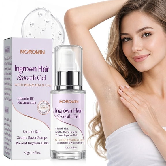 MOROVAN Ingrown Hair Treatment Gel for Women Bikini Area Underarm Razor Bump Stopper Dark Spot Corrector 1.7 fl oz